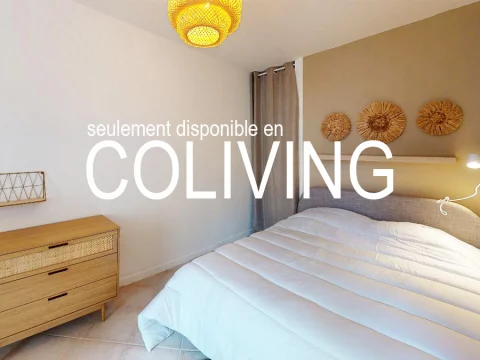 Location chambre meublée 18m² dans coliving T5 (Lyon 8)